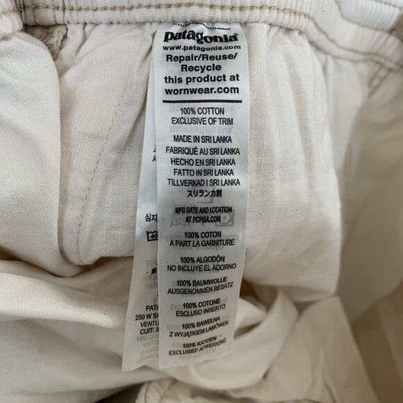 Patagonia Shorts Mens XL Beige Funhoggers Outdoors Running Climbing Beach Active - Picture 5 of 9